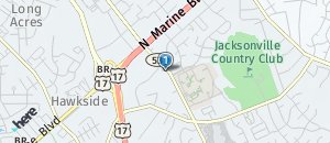 Location of Hooters of Jacksonville NC on a map