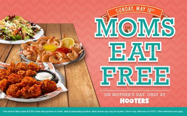 Moms Eat Free at Hooters on Mother’s Day