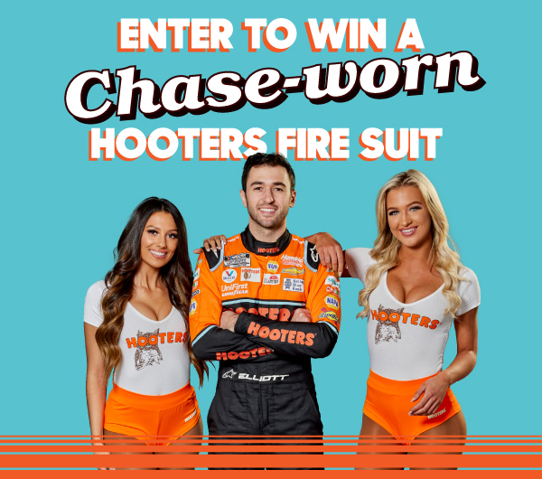 Hooters and Chase Elliott Offering Fans a Chance to Win Race-Worn