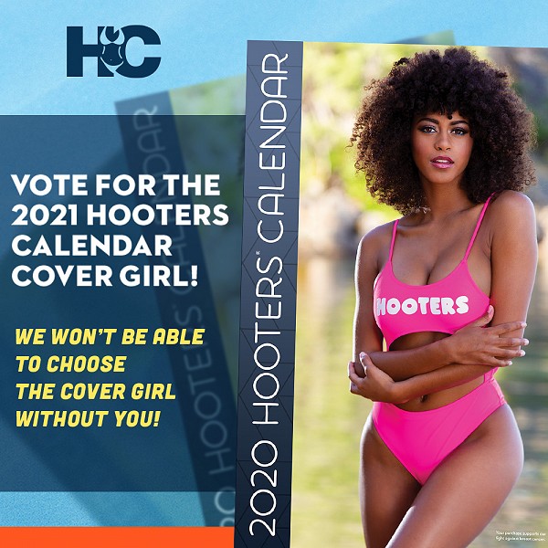 hooters 2021 calendar It S Election Season After All Vote For Your 2021 Hooters Calendar Cover Girl Hooters hooters 2021 calendar