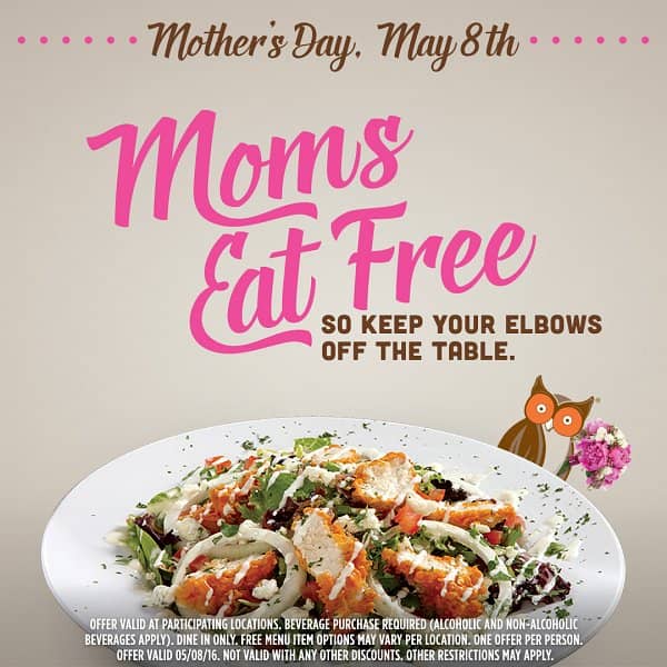 Moms Eat Free at Hooters on Mother’s Day