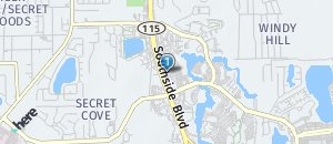 Location of Hooters of Jacksonville Southside on a map