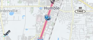 Location of Hooters of Humble on a map