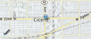 Location of Hooters of Cicero on a map